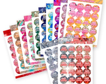 No Spend Stickers Mega Pack | Clear Front | Single or Bundle Sets | Budget with Ira