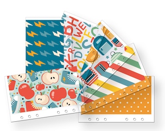 Handmade Cash Envleope 6 Pack: Back 2 School