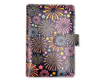 Fireworks PU Leather A6 Budget Binder | Custom Option Available | Budget with Ira