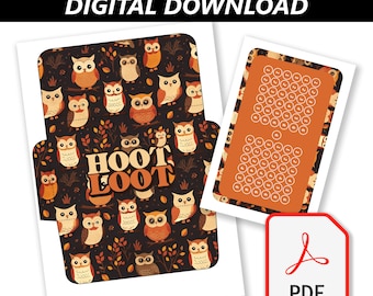 DIGITAL HOOT LOOT Save 300 Savings Challenge | Envelope & Tracker