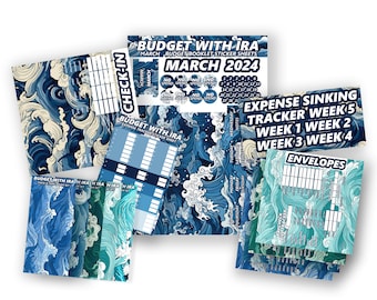 Seas the Day Sticker Kit |  To Fit A5 Budget Planner | Paycheck Bill Tracker, Calendar, Check-In! | Budget with Ira