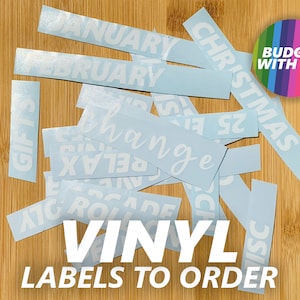 Vinyl Labels for Cash Envelopes | White Vinyl | Budget with Ira