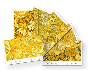Lot de 6 enveloppes pour billets de l'âge d'or | Laminé avec fenêtre transparente | A6 plastifié | Budget avec Ira