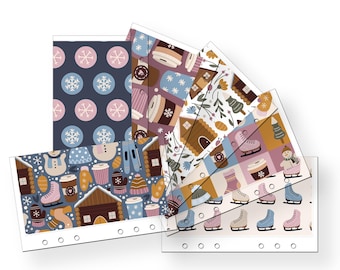 Handmade Cash Envelope 6 Pack: Snow Day
