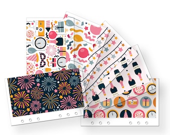 Handmade Cash Envelope 6 Pack: Fireworks