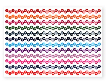 A5 Date Dot Sticker Sheet | To Fit B3 Budget Planner | Budget with Ira