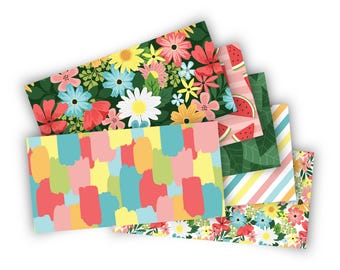 Handmade Cash Envelope Inserts: Hello Summer | Set of 6