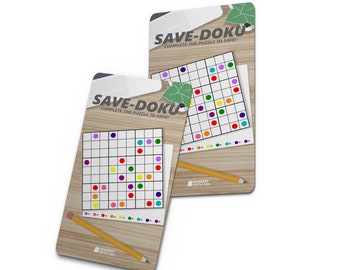 Save-Doku Savings Challenge | Thick, Durable Savings Challenge | Insert #V2-2 | Budget with Ira