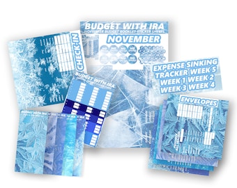 Cold Hard Cash Sticker Kit |  To Fit A5 Budget Planner | Paycheck Bill Tracker, Calendar, Check-In! | Budget with Ira