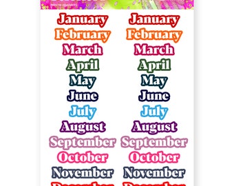 A5 Month Header Sticker Sheet | To Fit B3 Budget Planner | Budget with Ira