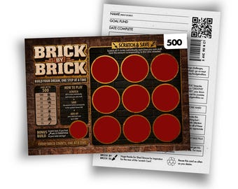 Brick by Brick Scratch Card Savings Challenge
