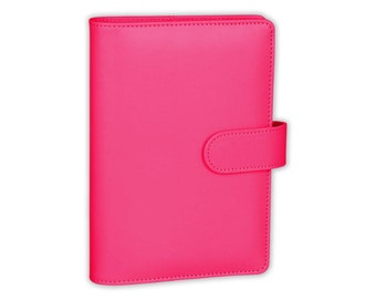 Hot Pink PU Leather A6 Budget Binder | Custom Option Available | Budget with Ira