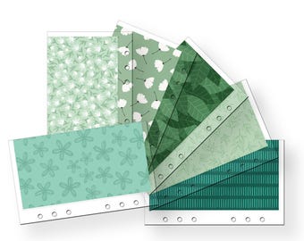 Handmade Cash Envelope 6 Pack: All the Greens