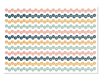 A5 Date Dot Sticker Sheet | To Fit B3 Budget Planner | Budget with Ira