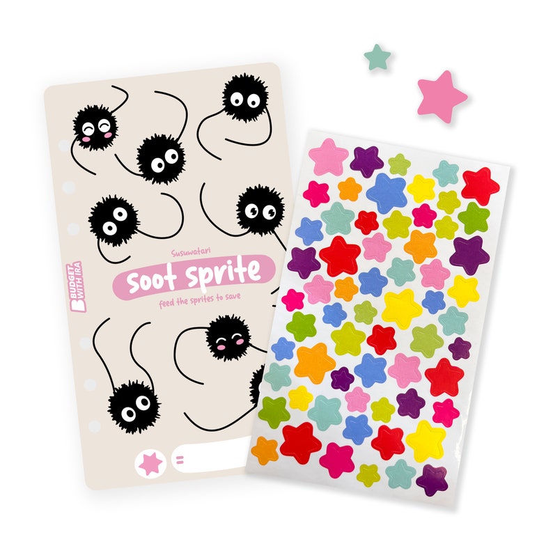 Soot Sprite Sticker Savings Challenge Stickers & Savings Dashboard Budget with Ira image 1
