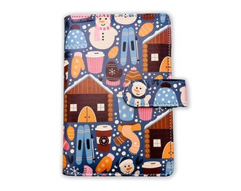 Snow Day! PU Leather A6 Budget Binder | Custom Option Available | Budget with Ira