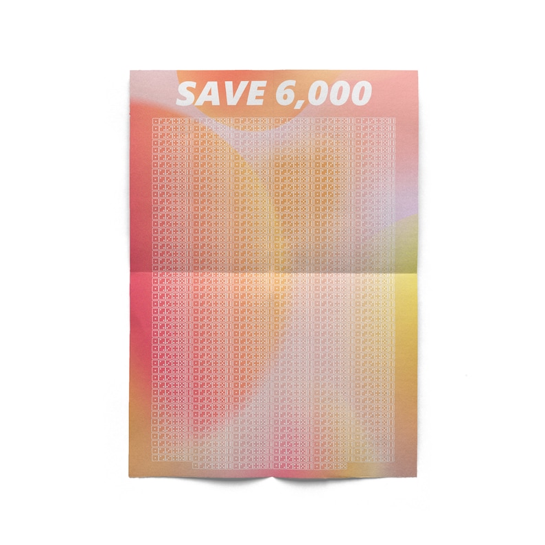 DIGITAL Save 6,000 Dice Savings Challenge Poster A4 and US Letter High Savings Challenge Budget with Ira image 2