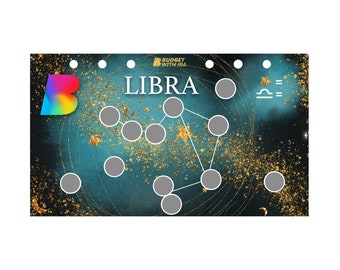 Libra Scratch-Off Savings Challenge | Zodiac Scratch-Off Savings Dashboard | Budget with Ira