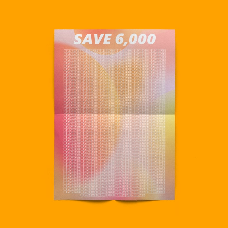 DIGITAL Save 6,000 Dice Savings Challenge Poster A4 and US Letter High Savings Challenge Budget with Ira image 3