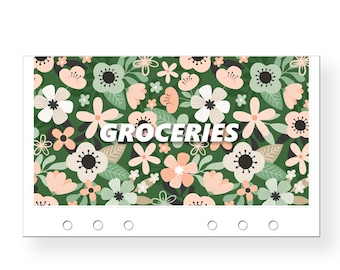 Floral A6 Cash Envelope: Laminated Budget Binder Insert