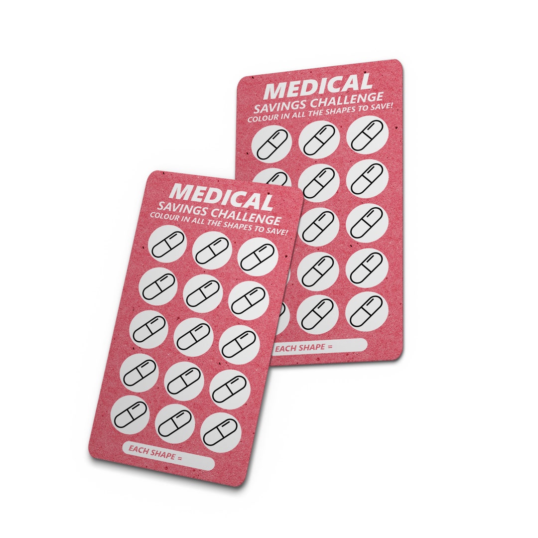 Medical Savings Challenge Thick, Durable Savings Challenge Insert 028