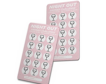 Night Out Savings Challenge | Thick, Durable Savings Challenge | Insert #034 | Budget with Ira