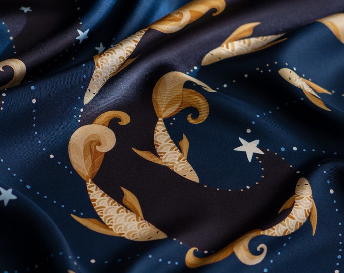 Silk Scarf in Sea Monster Candy Floss