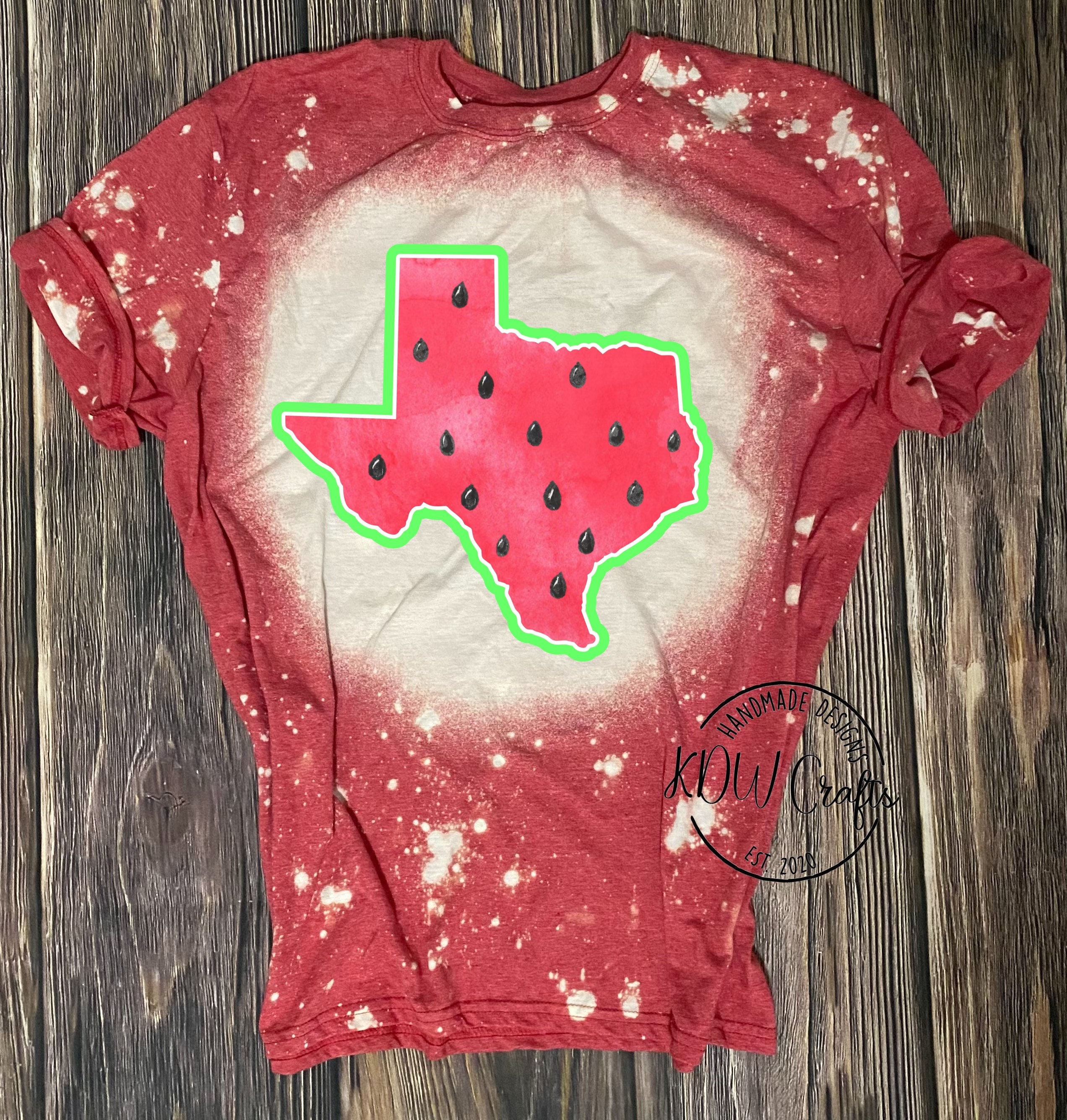 Watermelon Texas shirt bleached Texas shirt Texas Tee Texas | Etsy