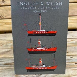 Carte de voeux bateau-phare - Anglais et gallois Lightvessel