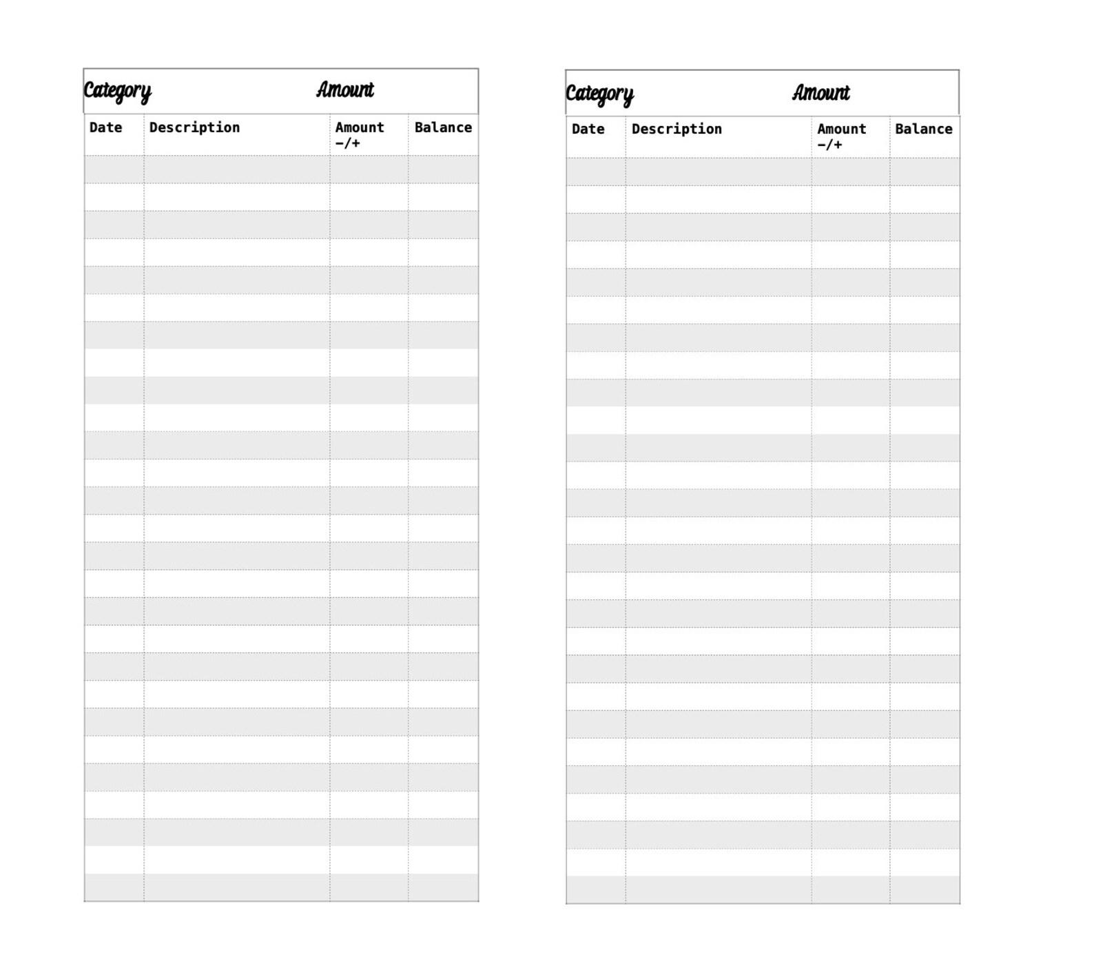 Digital Cash or Cashless Envelope Expense Tracker Printable PDF - Etsy
