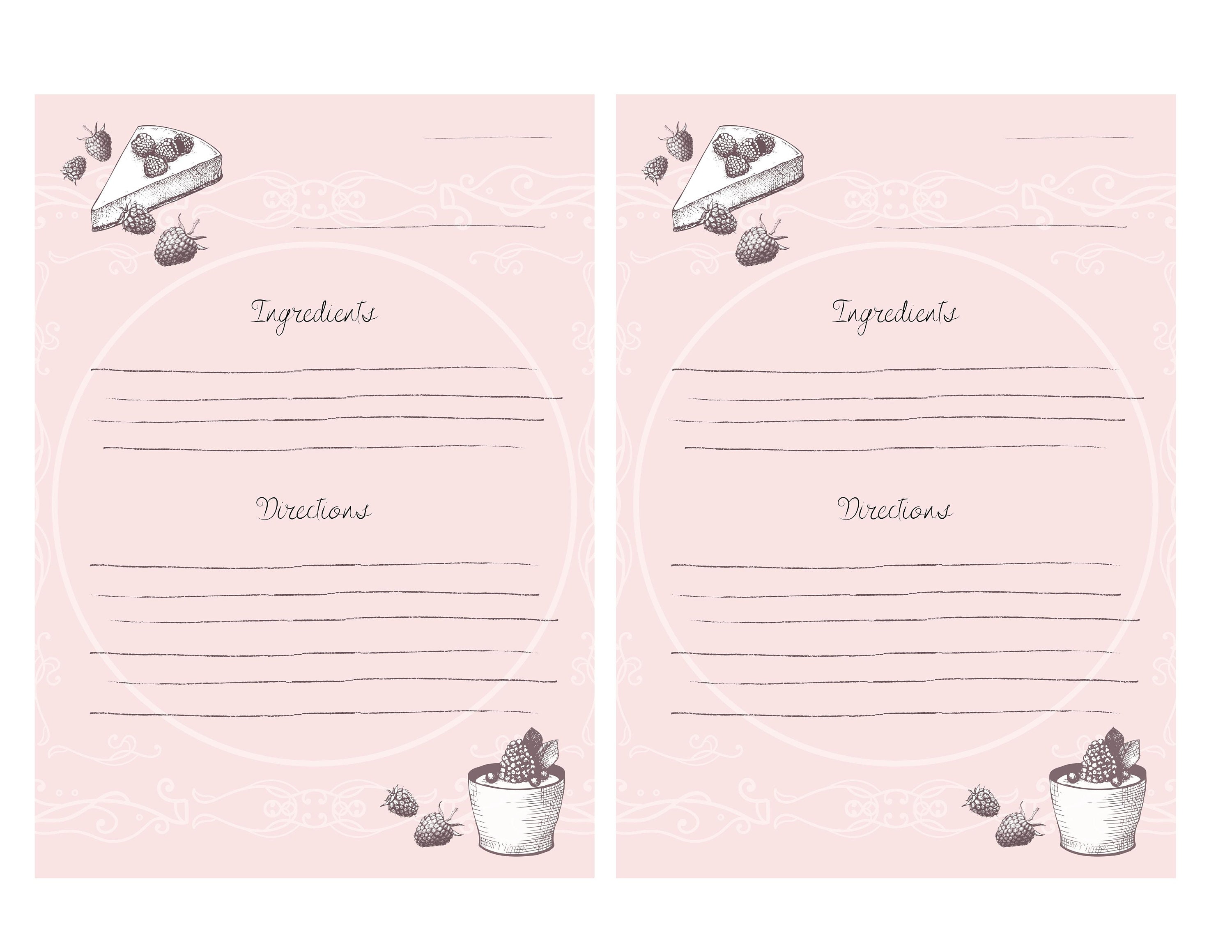 Pink Printable Dessert Card Cottage Aesthetic Cook Book 5x7 | Etsy Pink Printable Dessert Card Cottage Aesthetic Cook Book 5x7 | Etsy