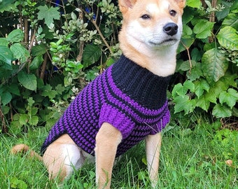 Black and Purple Halloween Dog Sweater