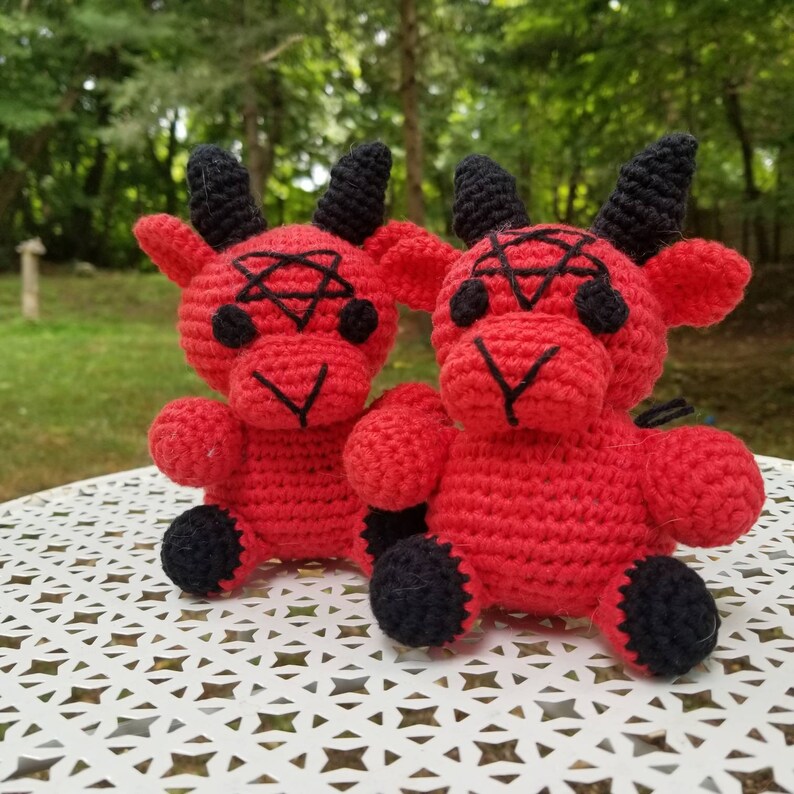 Baby Baphomet Amigurami Plush Doll  