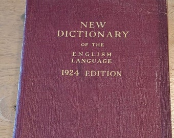 New Dictionary of the English Language! 1924 edition! PF Collier - Son! Reviewed by Adam Ward! Red leather blanket