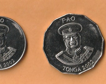 Very rare selection of Tonga (BU) coins from 1996 to 2002
