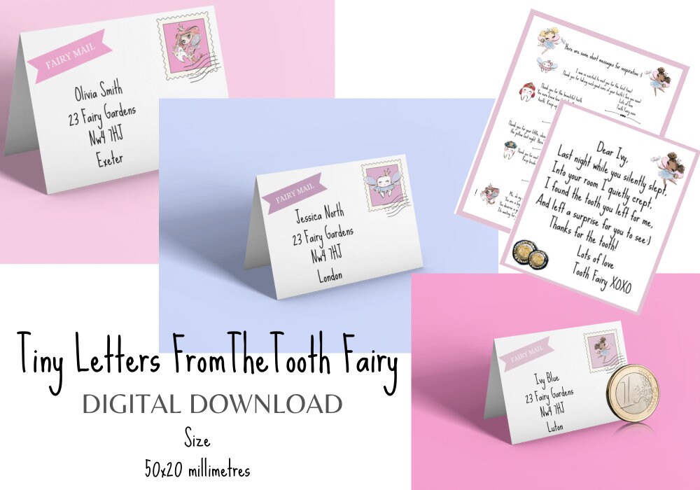 TINY FAIRY LETTER, Tooth Fairy Letter Note Editable Printable, First ...