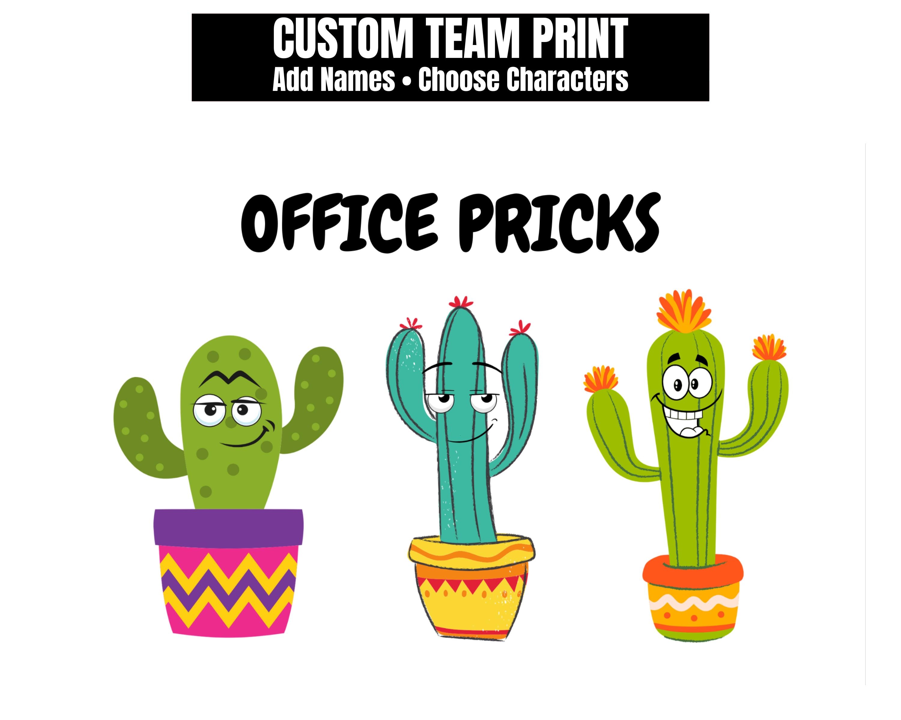 Custom Crew Names Funny Office Cartoon – Custom Team Names Printable Art, Personalized ...