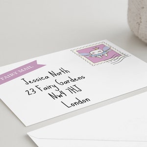 PEQUEÑA CARTA DE HADAS, Nota de carta del Hada de los Dientes editable imprimible, primera carta del kit de certificado de recibo de sobre de hadas para niñas y niños