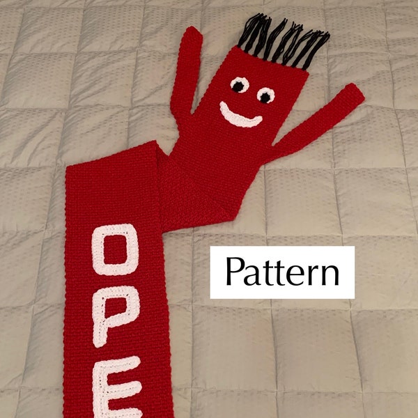 Wacky Waving Tube Man Scarf Crochet Pattern