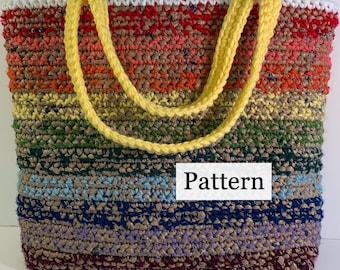 How to make a tote bag out of plastic grocery bags and yarn - Crochet Pattern