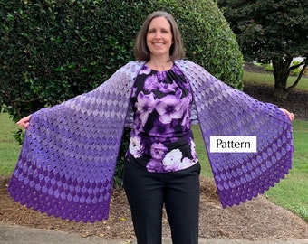 Feather Wrap Shawl Crochet Pattern