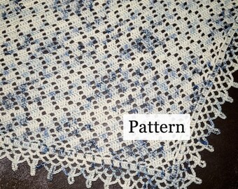 Rainy Day Shawl Crochet Pattern, Easy Elegant Crochet Shawl Instructions