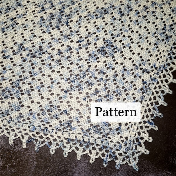 Rainy Day Shawl Crochet Pattern, Easy Elegant Crochet Shawl Instructions