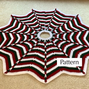 Christmas Tree Skirt Crochet Pattern, Star Holiday Decor Instructions