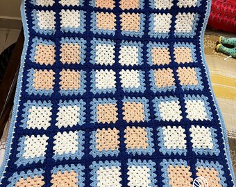 Plaid Granny Afghan Crochet Pattern - Etsy 日本