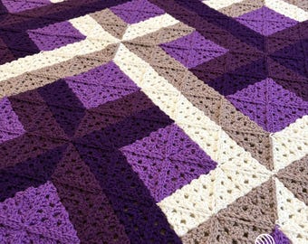 3D Interwoven Illusion Afghan Crochet Pattern