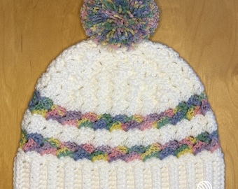 Cross Hatch Hat Crochet Pattern, Easy Beanie for Women and Men