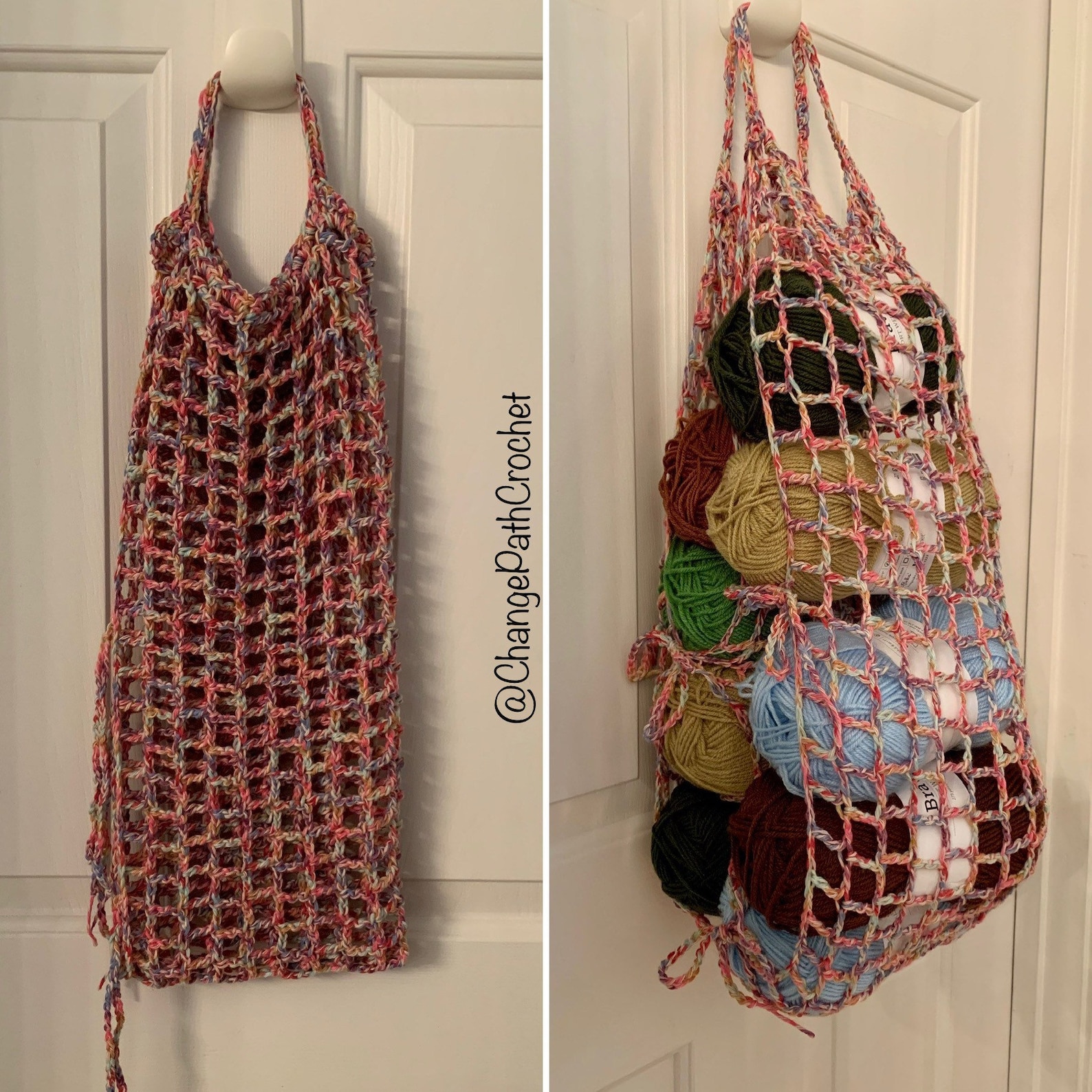 Yarn Sling Crochet Pattern Yarn Storage Bag Instructions Etsy
