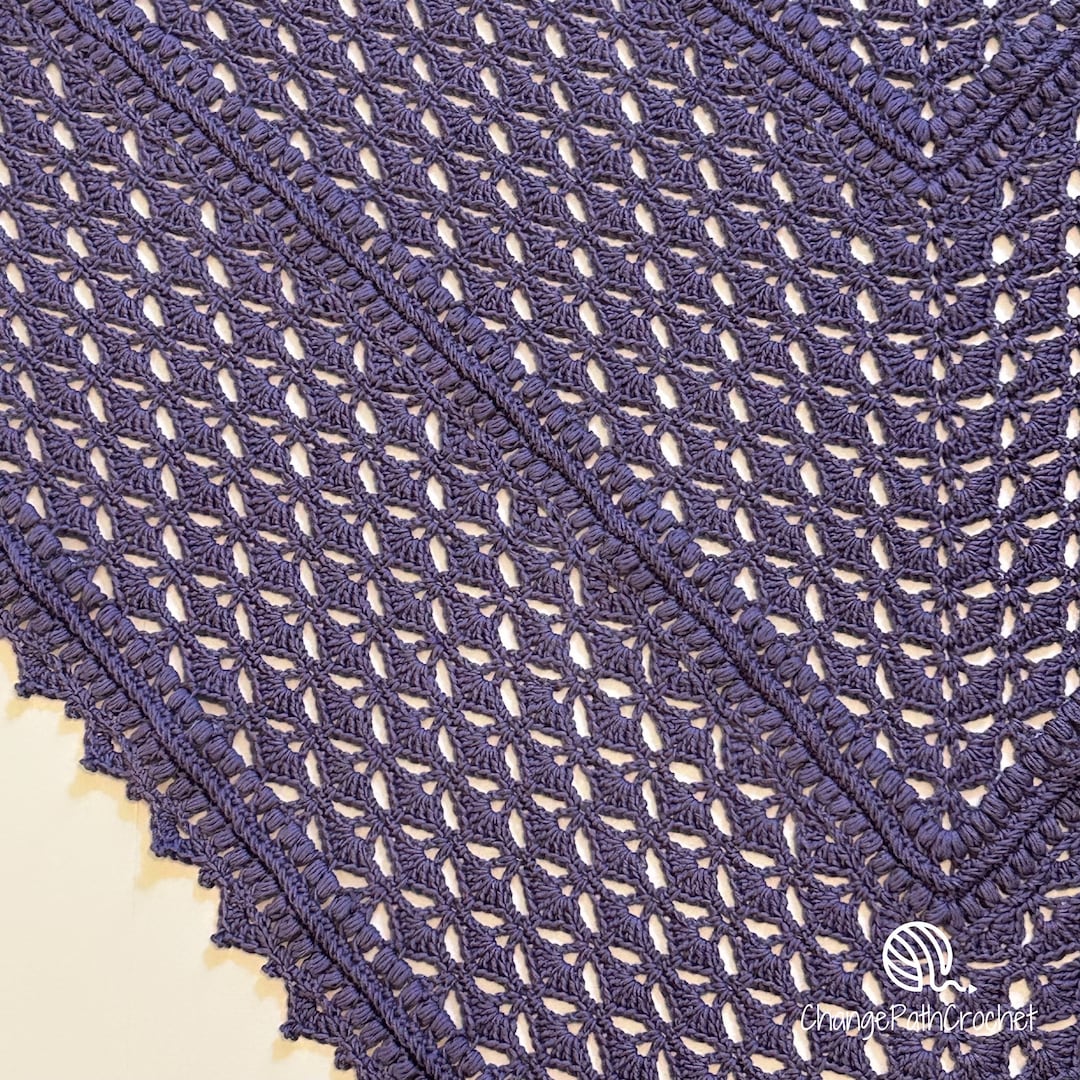 Lacy Triangle Crochet Shawl Pattern (PDF Pattern), Whispering Wings - Etsy