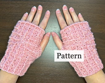 Everyway Mitts Crochet Pattern, Fingerless Gloves